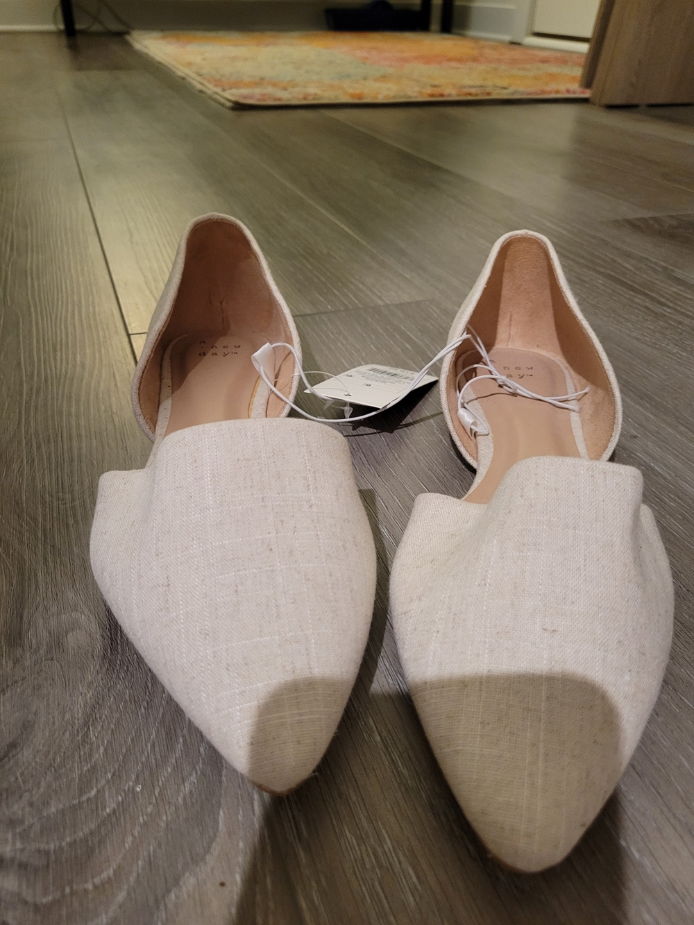 a new day Neutral Linen Pointed D'Orsay Flats